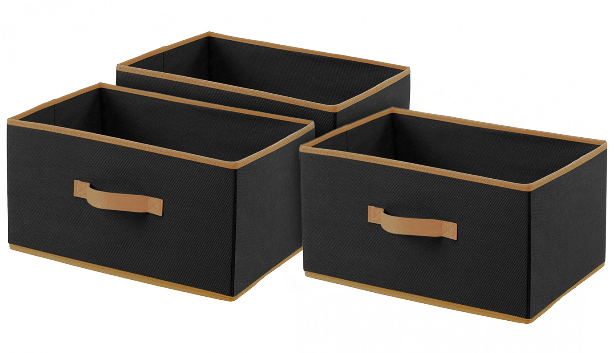Kuber Industries Non-Woven Rectangular Flodable Cloth Storage Box (Black)