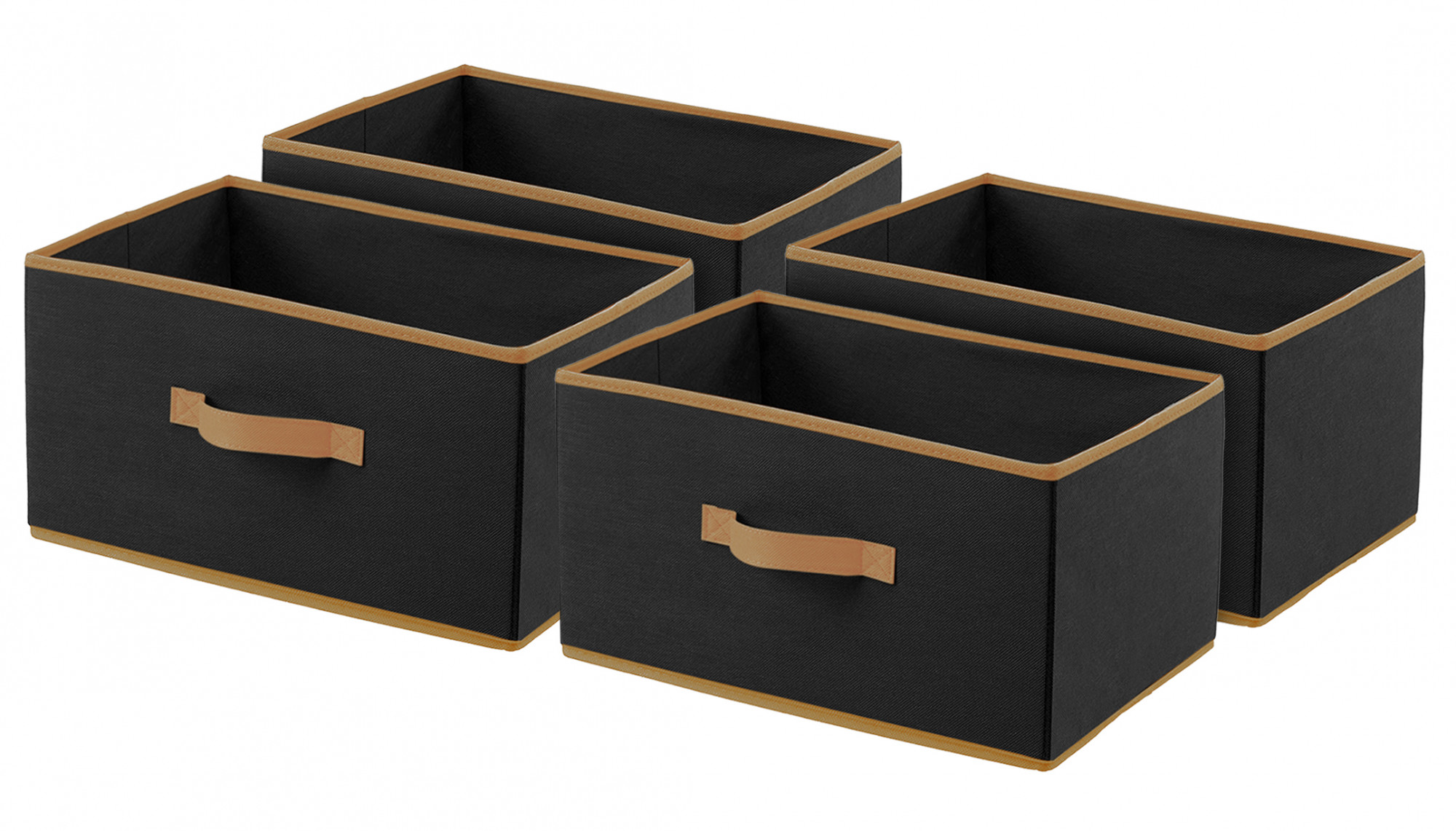 Kuber Industries Non-Woven Rectangular Flodable Cloth Storage Box (Black)