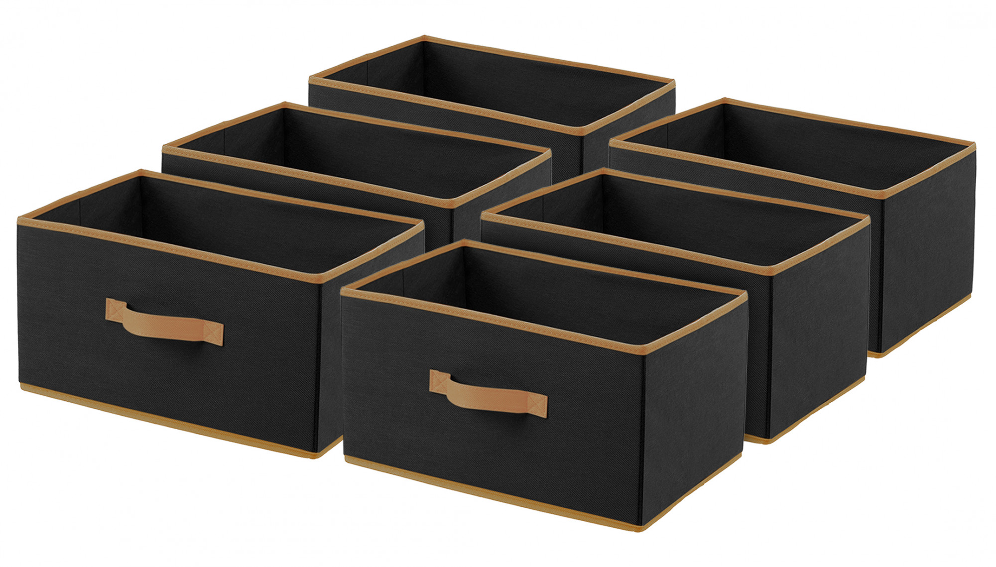 Kuber Industries Non-Woven Rectangular Flodable Cloth Storage Box (Black)