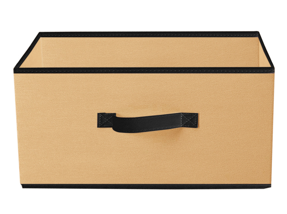 Kuber Industries Non-Woven Rectangular Flodable Cloth Storage Box (Brown)