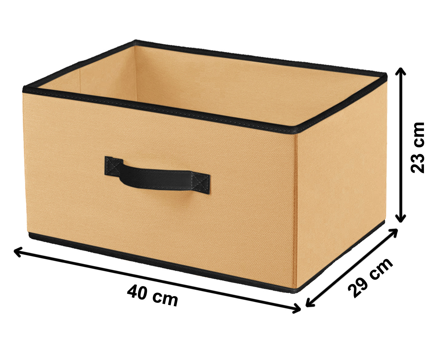 Kuber Industries Non-Woven Rectangular Flodable Cloth Storage Box (Brown)