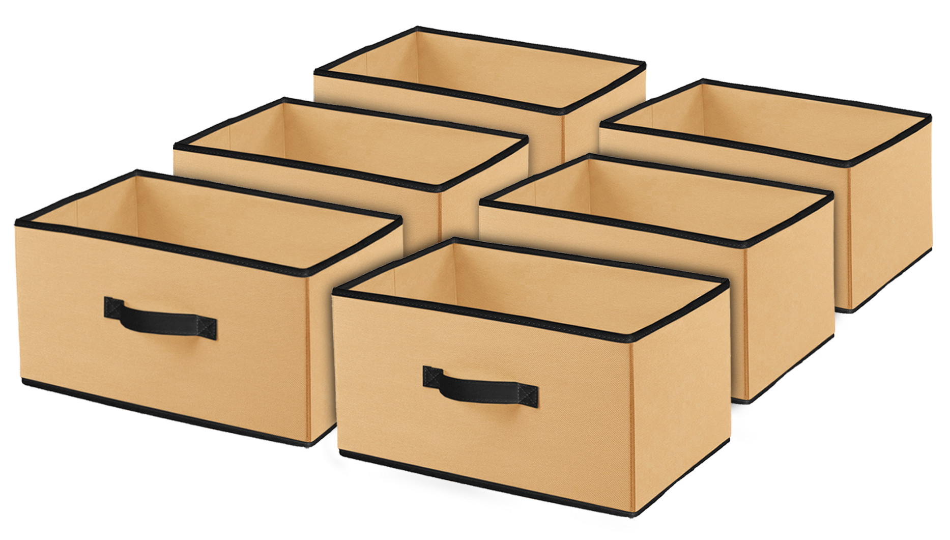Kuber Industries Non-Woven Rectangular Flodable Cloth Storage Box (Brown)