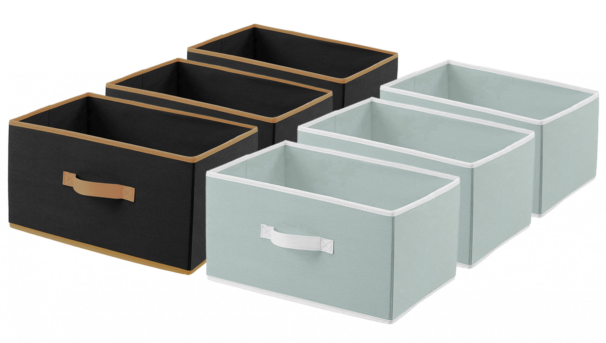 Kuber Industries Non-Woven Rectangular Flodable Cloth Storage Box,(Grey & Black)