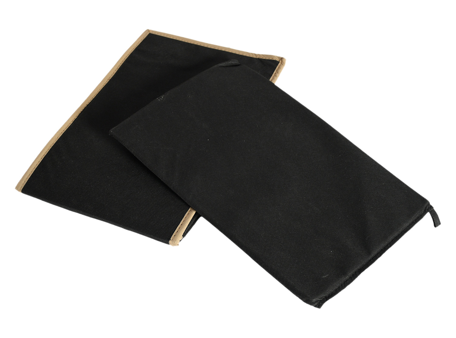 Kuber Industries Non-Woven Shirt Stacker With Handle & Lid (Black)