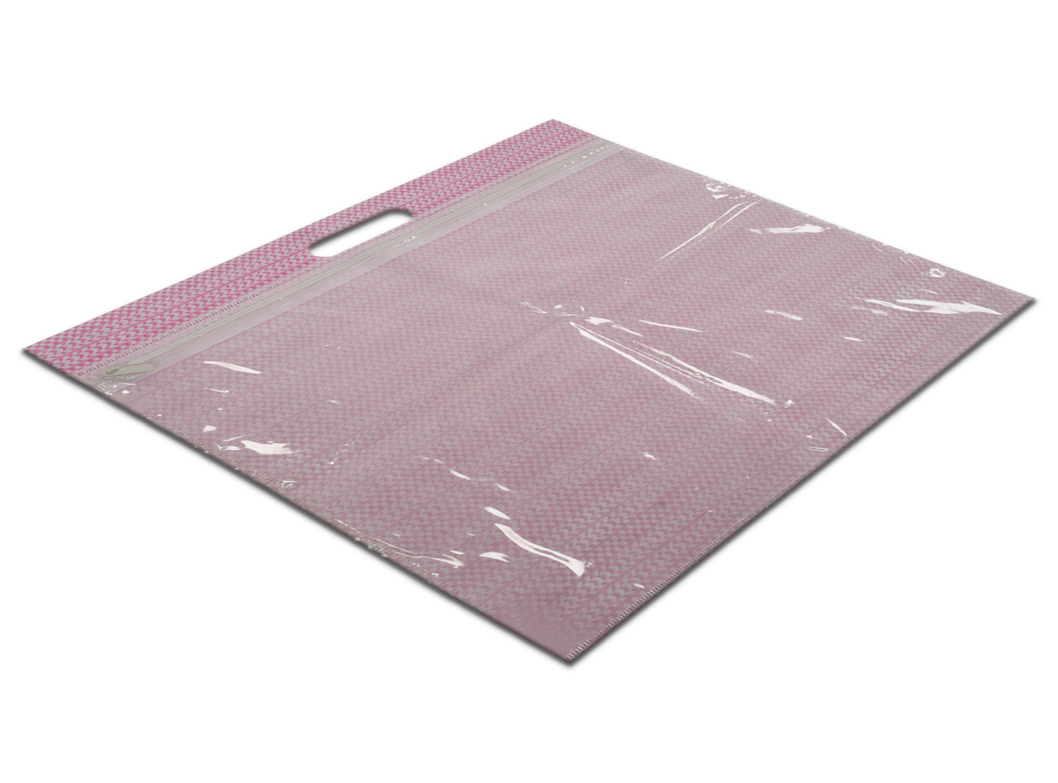 Kuber Industries Non-Woven Single Saree Covers With Transparent Window With Handle Pack of 18 (Purple & Pink)