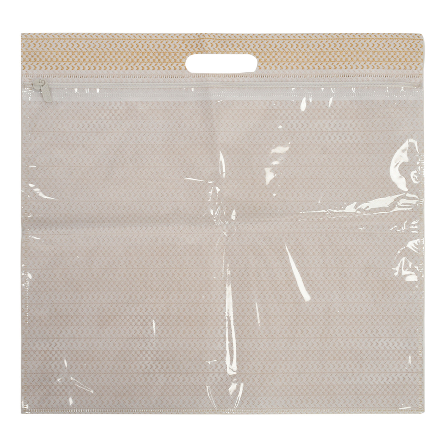 Kuber Industries Non-Woven Single Saree Covers With Transparent Window With Handle Pack of 6 (Purple & Brown)