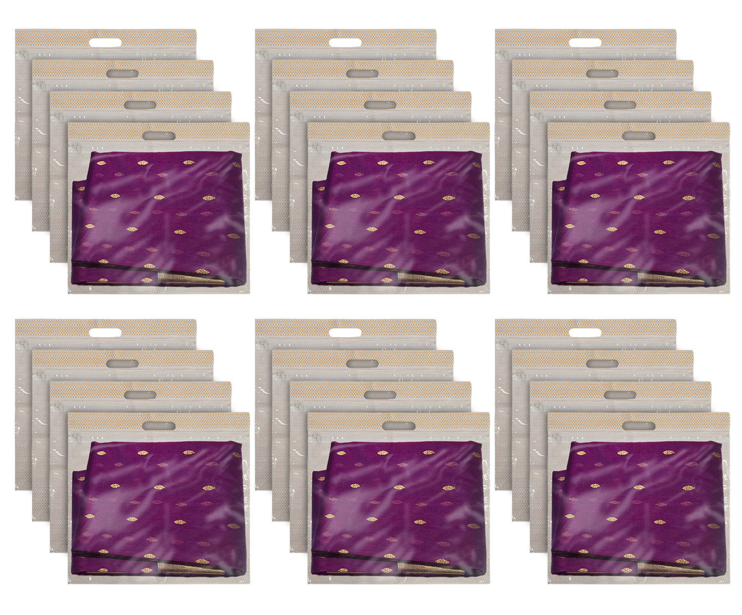 Kuber Industries Non-Woven Single Saree Covers With Transparent Window With Handle(Brown)