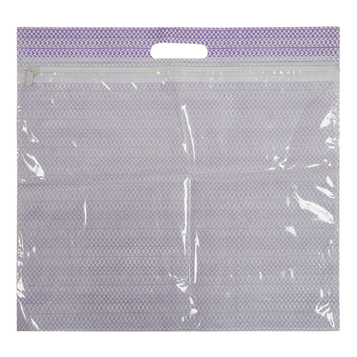 Kuber Industries Non-Woven Single Saree Covers With Transparent Window With Handle(Purple)