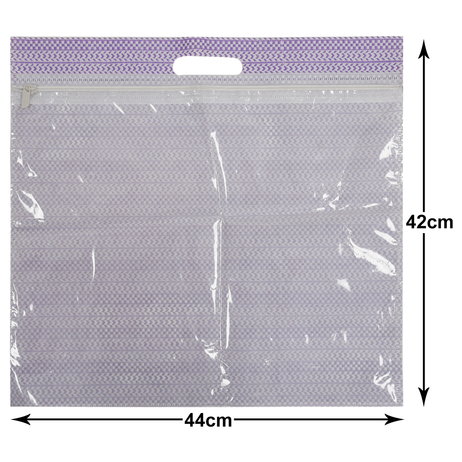 Kuber Industries Non-Woven Single Saree Covers With Transparent Window With Handle(Purple)