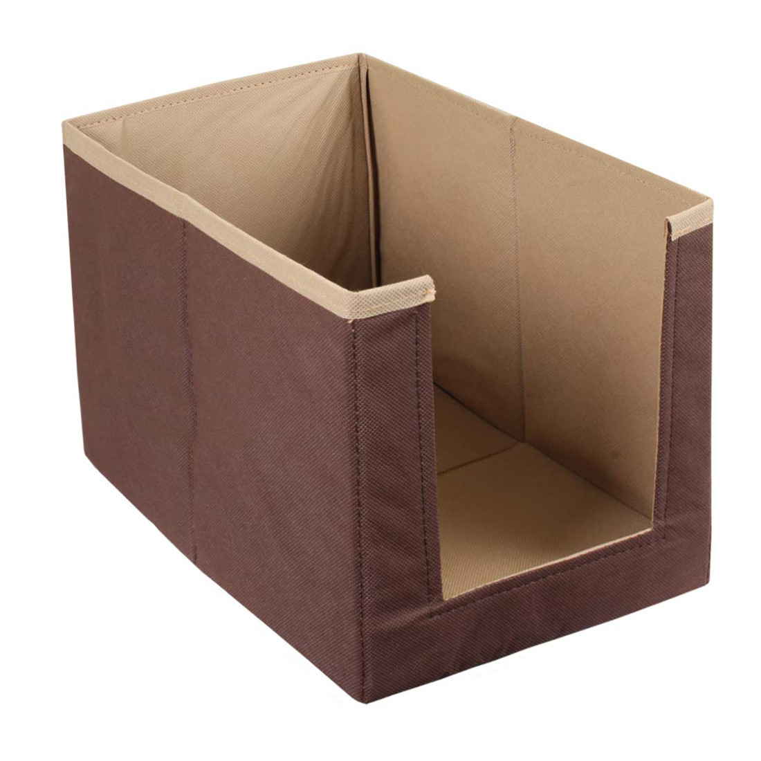 Kuber Industries Non Woven Wardrobe Cloths Organizer-Shirt Stacker Storage Box (Brown & Light Brown)