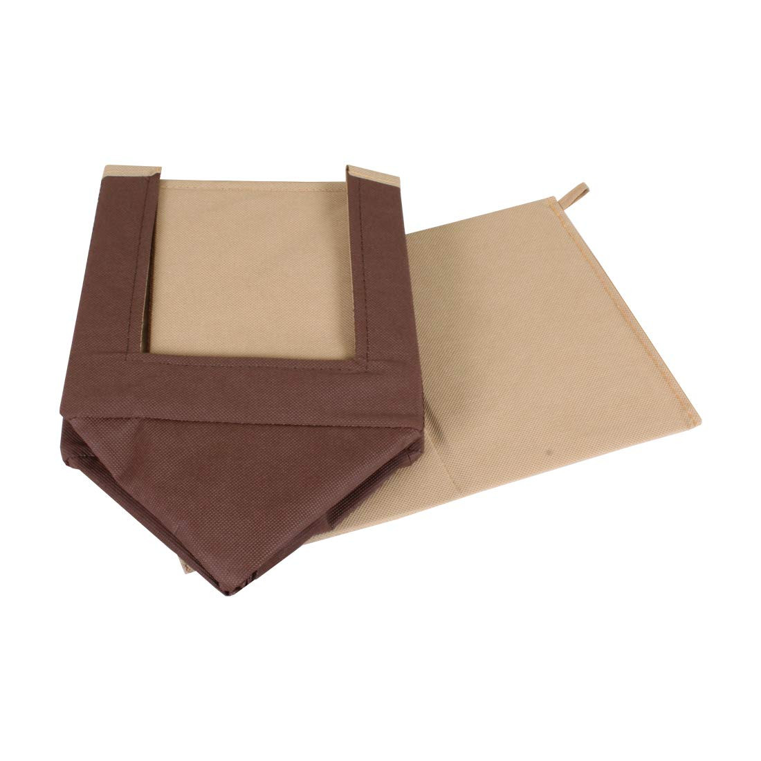 Kuber Industries Non Woven Wardrobe Cloths Organizer-Shirt Stacker Storage Box (Brown & Light Brown)