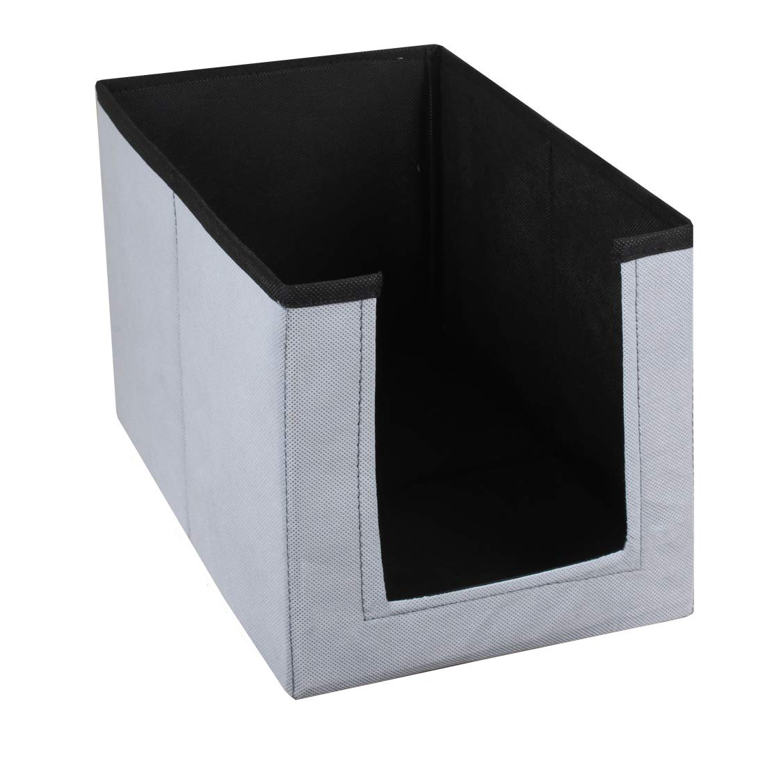 Kuber Industries Non Woven Wardrobe Cloths Organizer-Shirt Stacker Storage Box (Grey & Brown)