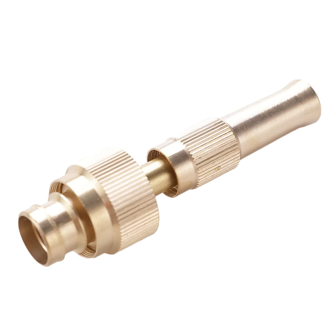 Kuber Industries Nozzle For Water Pipe|Comfortable Grip|Multiple Spray Modes|Brass Nozzle Water Spray Gun For Â½â€ Water Pipe|Ideal Pipe Nozzle For Car Wash,Gardening,& Other Uses|LH-8068|Golden