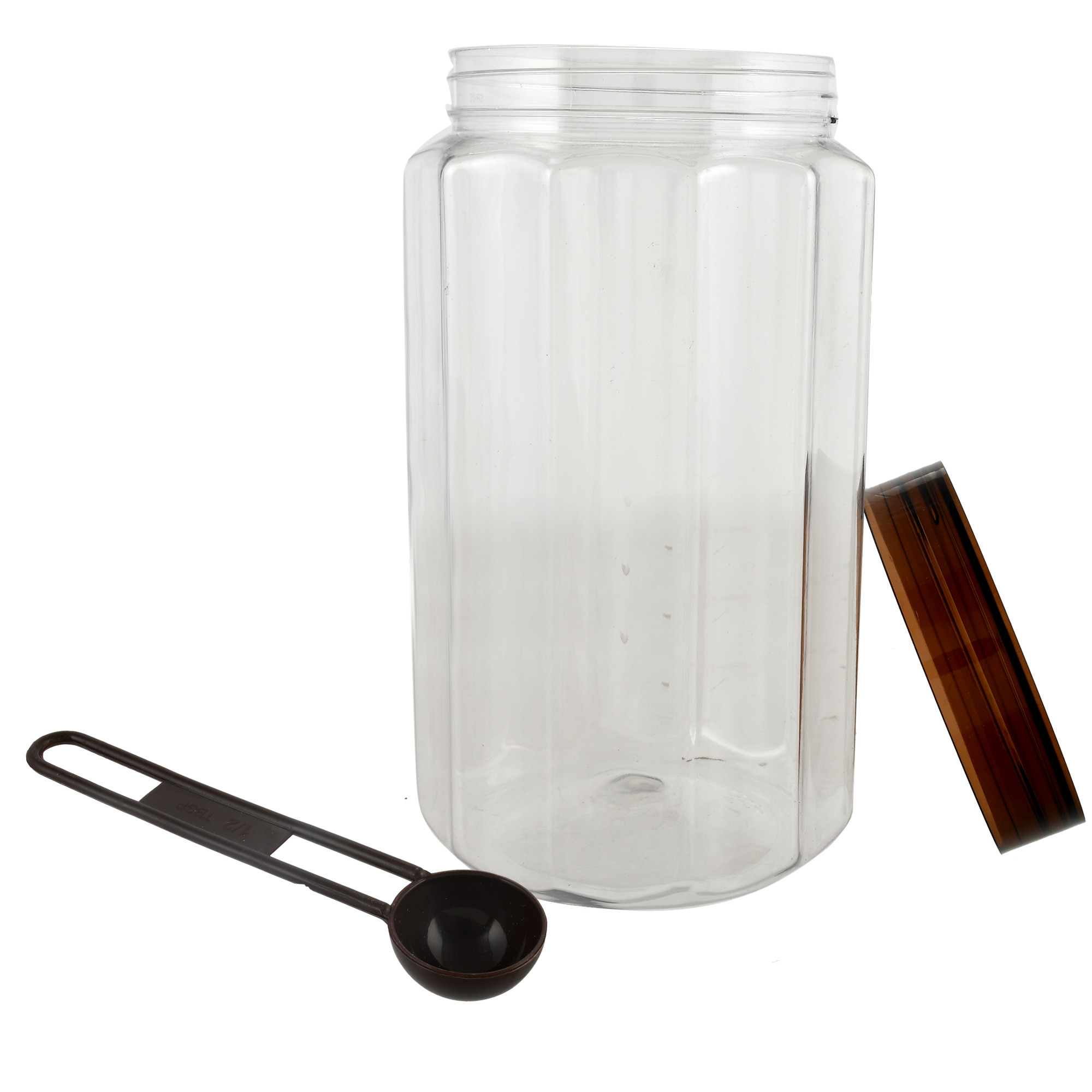 Kuber Industries Opal Airtight Food Storage Containers Kitchen Containers for Storage Set Plastic Storage Box for Kitchen Airtight Containers Storage Jar Set for Kitchen Storage (800 ml, Brown)
