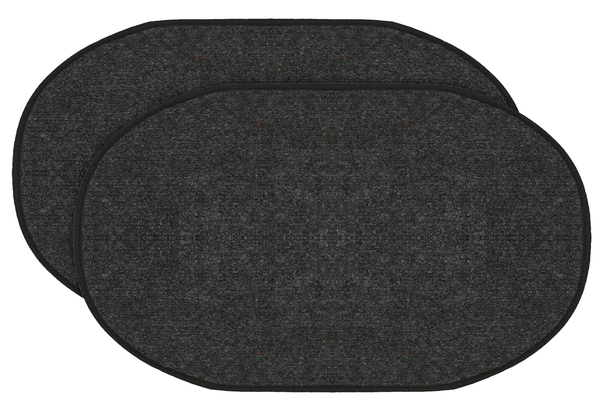 Kuber Industries Oval Shape Durable Microfiber Door Mat, Heavy Duty Doormat, Indoor Outdoor, Easy Clean, Waterproof, Low-Profile Mats for Entry, Patio, Garage (14'' x 23'',Grey)-KUBMRT12079