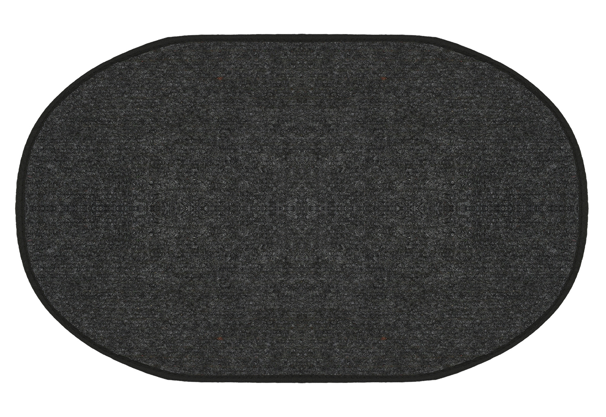 Kuber Industries Oval Shape Durable Microfiber Door Mat, Heavy Duty Doormat, Indoor Outdoor, Easy Clean, Waterproof, Low-Profile Mats for Entry, Patio, Garage (Set Of 2,14'' x 23'',Red & Grey)-KUBMRT12101