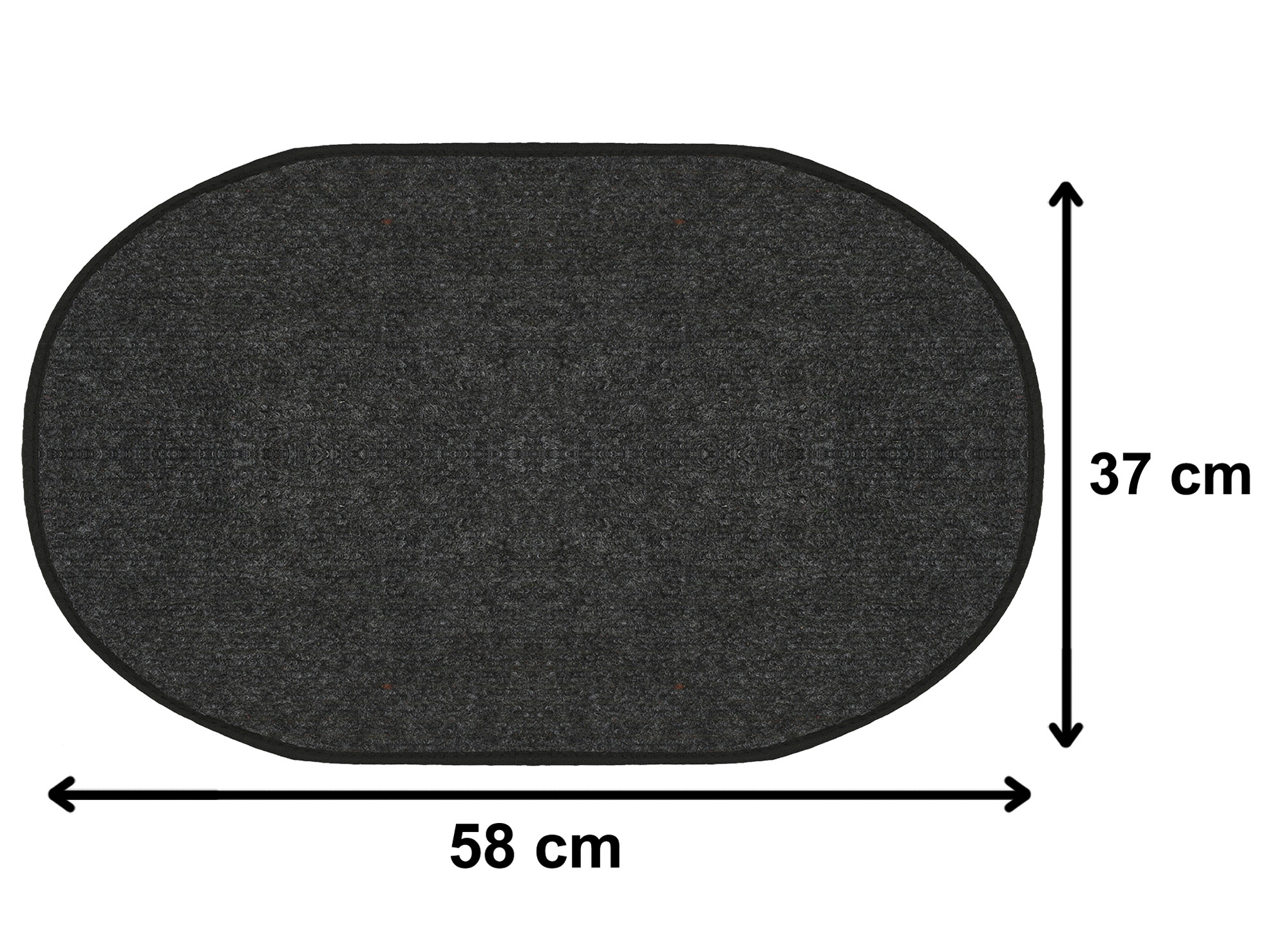 Kuber Industries Oval Shape Durable Microfiber Door Mat, Heavy Duty Doormat, Indoor Outdoor, Easy Clean, Waterproof, Low-Profile Mats for Entry, Patio, Garage (Set Of 2,14'' x 23'',Grey & Brown)-KUBMRT12123