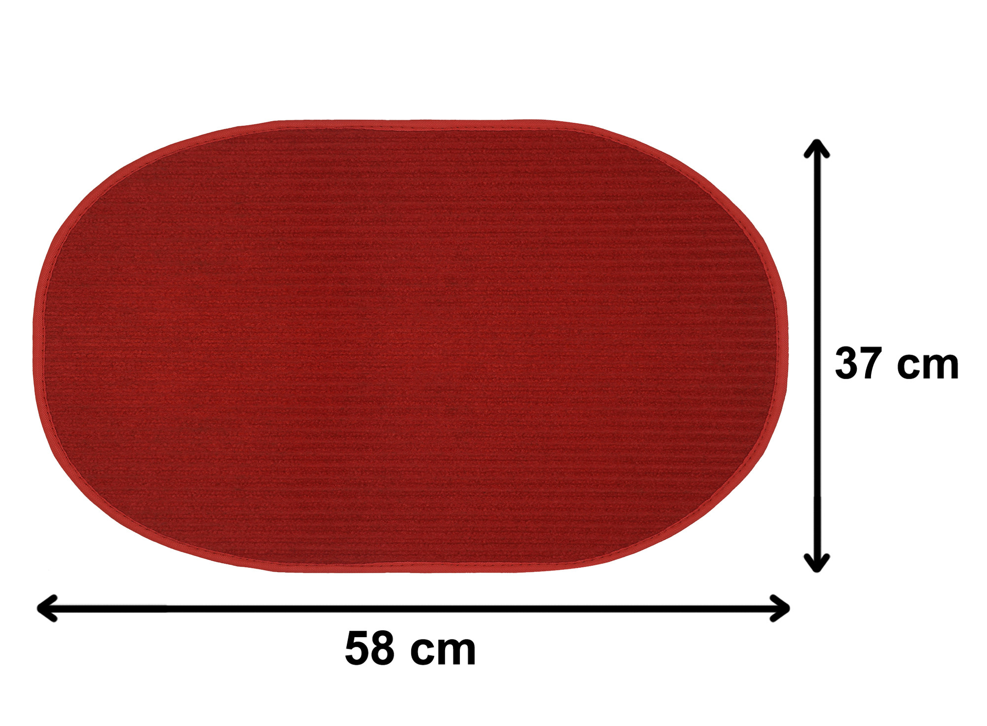Kuber Industries Oval Shape Durable Microfiber Door Mat, Heavy Duty Doormat, Indoor Outdoor, Easy Clean, Waterproof, Low-Profile Mats for Entry, Patio, Garage (Set Of 3,14'' x 23'',Red & Maroon & Grey)-KUBMRT12129