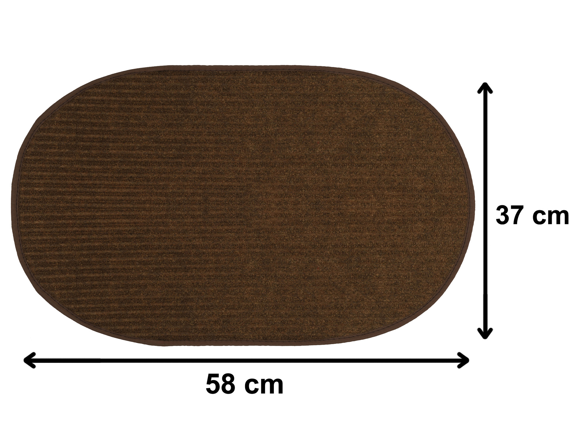 Kuber Industries Oval Shape Durable Microfiber Door Mat, Heavy Duty Doormat, Indoor Outdoor, Easy Clean, Waterproof, Low-Profile Mats for Entry, Patio, Garage (Set Of 3,14'' x 23'',Maroon & Green & Brown)-KUBMRT12139