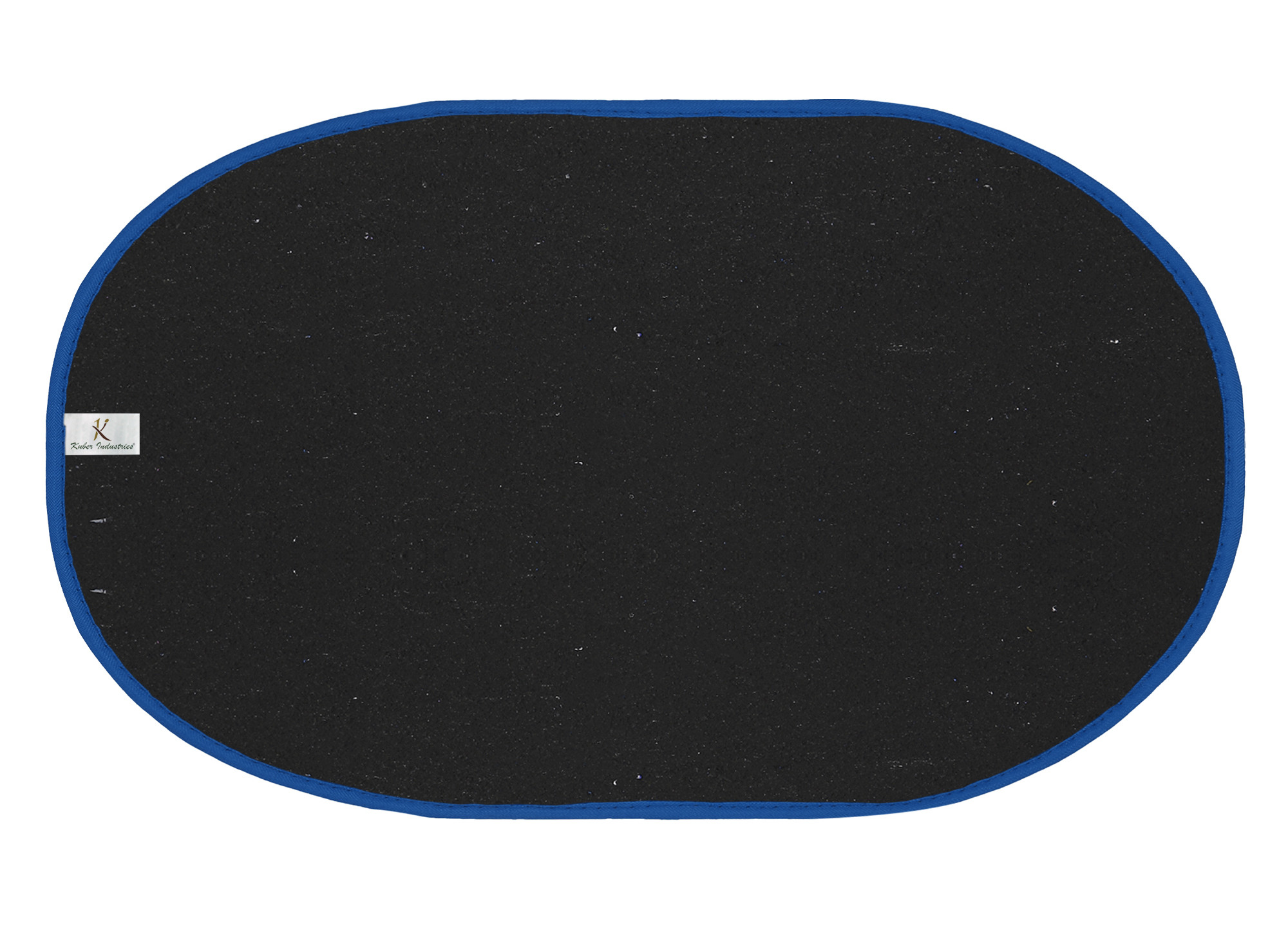 Kuber Industries Oval Shape Durable Microfiber Door Mat, Heavy Duty Doormat, Indoor Outdoor, Easy Clean, Waterproof, Low-Profile Mats for Entry, Patio, Garage (Set Of 3,14'' x 23'',Green & Grey & Blue)-KUBMRT12141