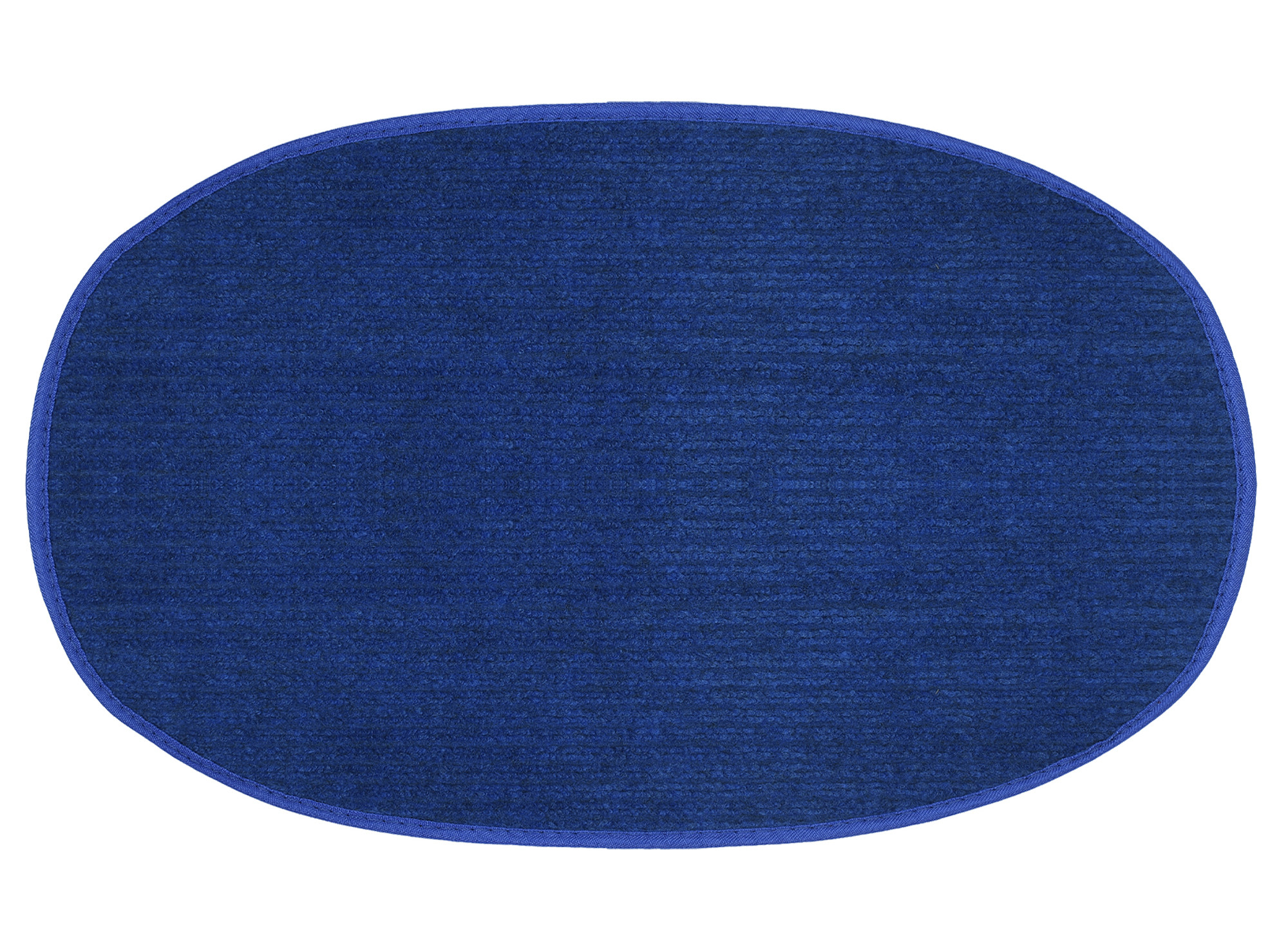 Kuber Industries Oval Shape Microfiber Anti Slip Door Mat (14'' x 23'',Blue)-KUBMRT12086