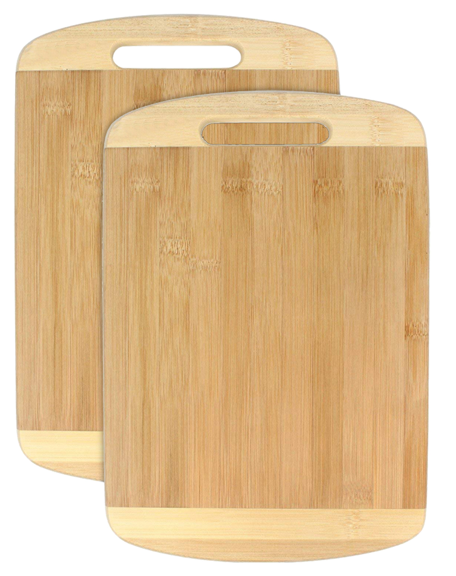 Kuber Industries Ovel Thick Wooden Bamboo Kitchen Chopping Cutting Slicing Board with Handle for Fruits Vegetables Meat (Brown)