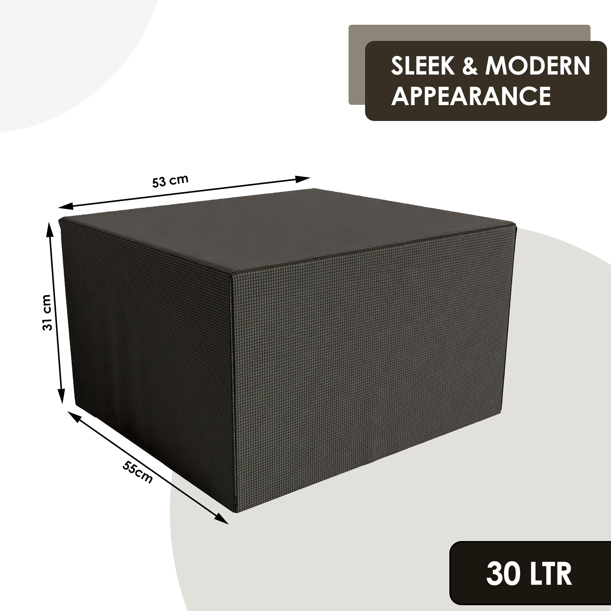 Kuber Industries Oven Top Cover  20 LTR  Microwave Grill Cover  Oven Protector Cover  Oven Appliance Cover  Waterproof Oven Cover for Kitchen  Mini Check  Brown