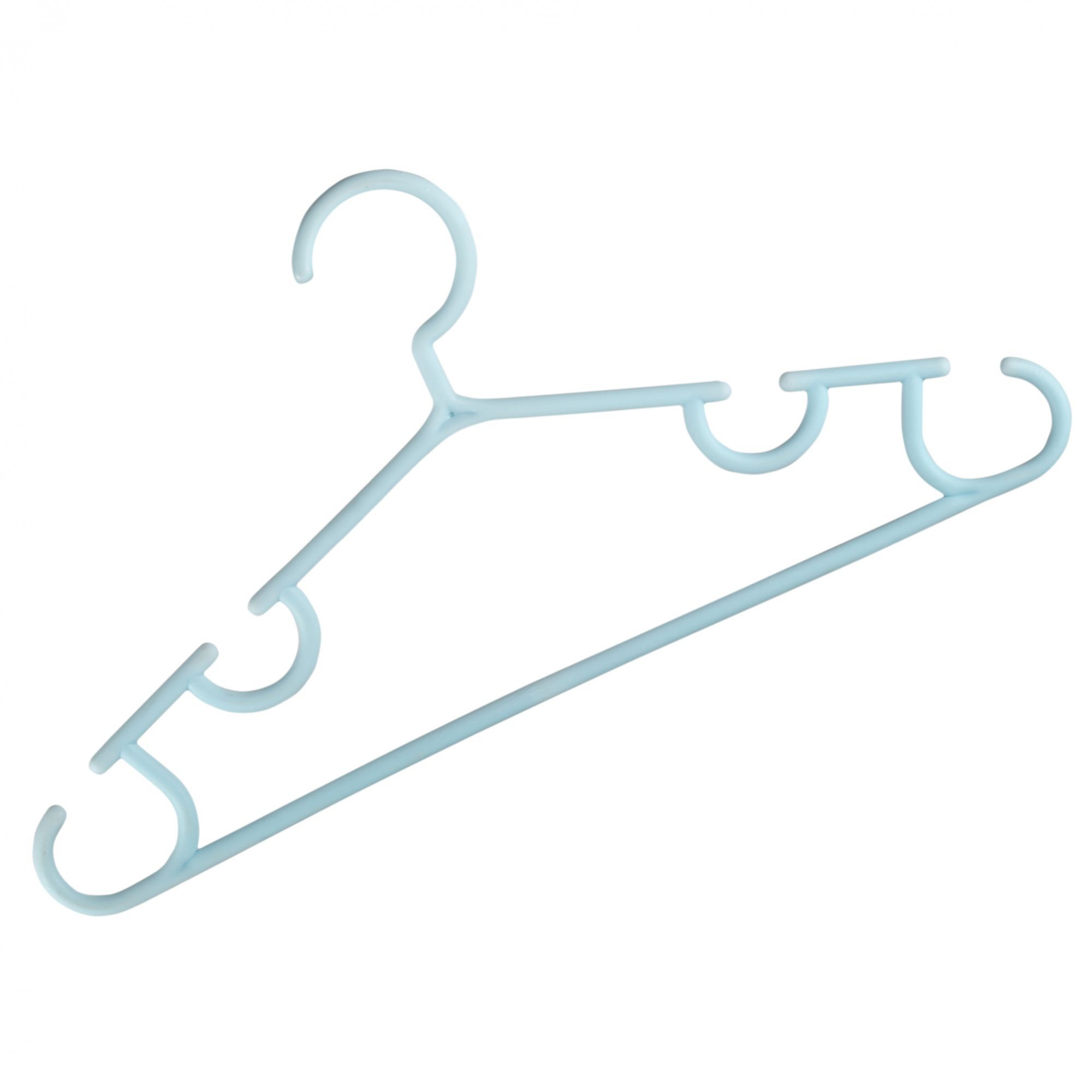 Kuber Industries Pack of 10 Hangers  Multi-Purpose Hangers for Trouser-Skirts-Coat-Dresses-Ties  Plastic Clothes Almirah Hangers  Hangers for Wardrobe-Cabinets-Closet  103  Sky Blue