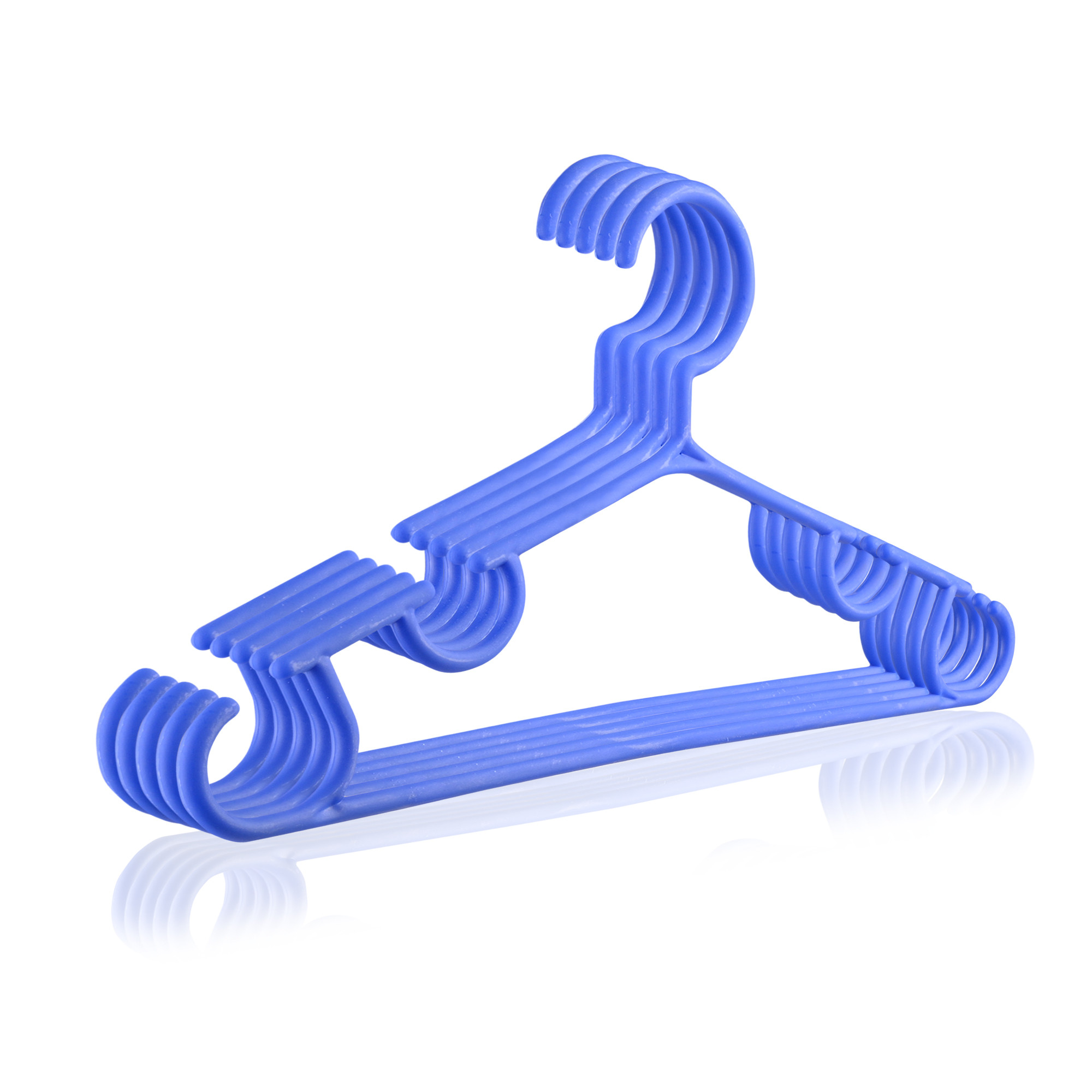 Kuber Industries Pack of 10 Hangers  Multi-Purpose Hangers for Trouser-Skirts-Coat-Dresses-Ties  Plastic Clothes Almirah Hangers  Hangers for Wardrobe-Cabinets-Closet  103  Dark Blue