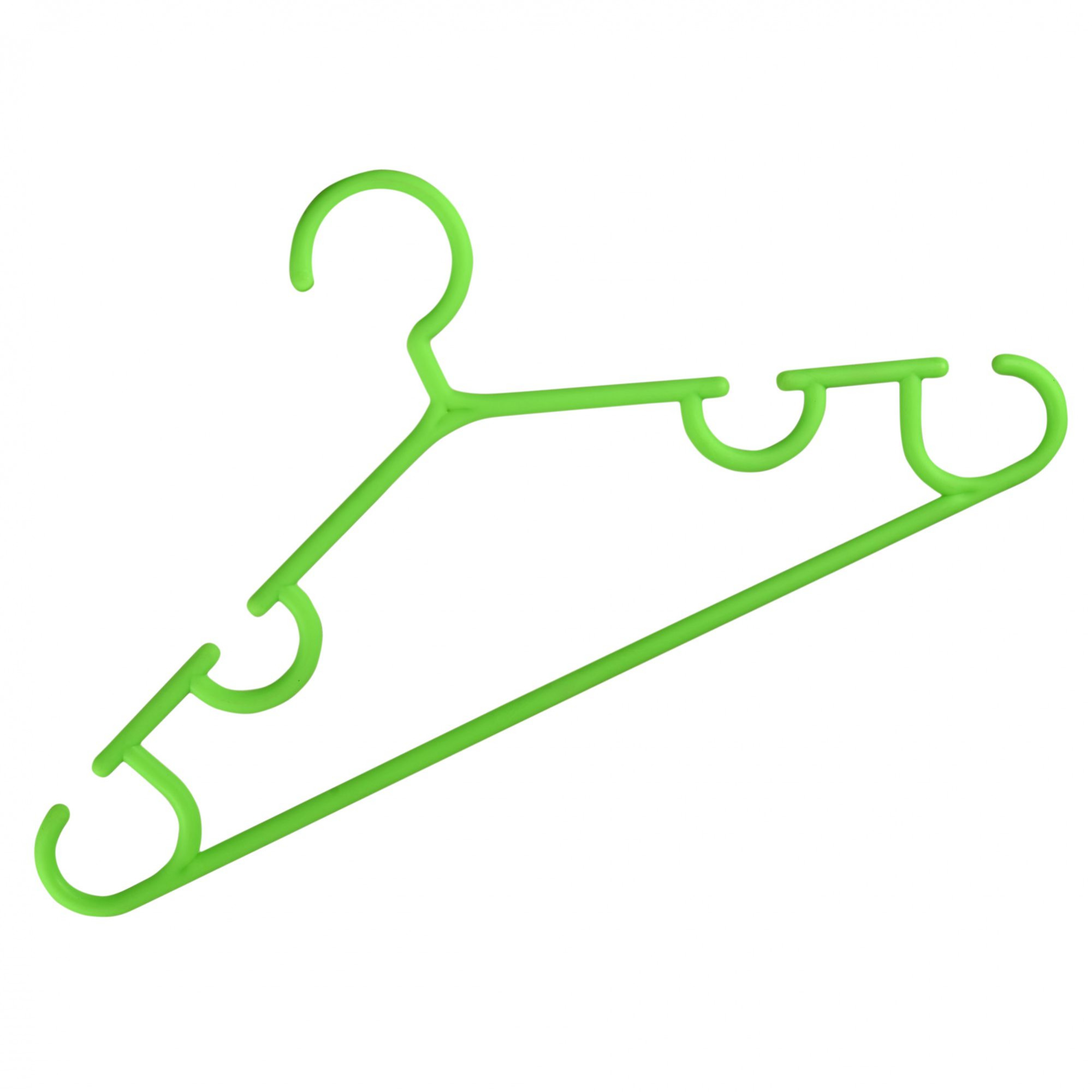 Kuber Industries Pack of 10 Hangers  Multi-Purpose Hangers for Trouser-Skirts-Coat-Dresses-Ties  Plastic Clothes Almirah Hangers  Hangers for Wardrobe-Cabinets-Closet  103  Green