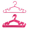 Pack of 10 Hangers | Multi-Purpose Hangers for Trouser-Skirts-Coat-Dresses-Ties | Plastic Clothes Almirah Hangers | Hangers for Wardrobe-Cabinets-Closet | 103 | Pink