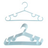 Pack of 10 Hangers | Multi-Purpose Hangers for Trouser-Skirts-Coat-Dresses-Ties | Plastic Clothes Almirah Hangers | Hangers for Wardrobe-Cabinets-Closet | 103 | Sky Blue