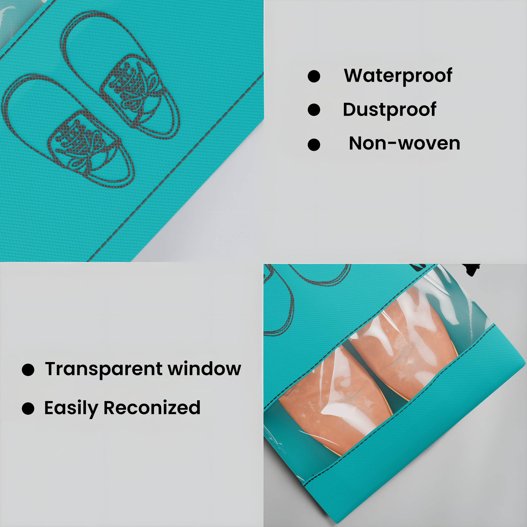 Kuber Industries Pack of 12 - Shoe Bag for Travel  Shoe Cover for Storage  Shoe Pouches for Travelling  Travel Accessories Shoe Organizer  Shoe Storage Bag for Men  Green