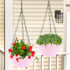 Hanging Flower Pot | Hanging Flower Pot for Living Room | Hanging Pot for Home-Lawns &amp; Gardening | Flower Planter for Balcony | Marble Euro | 7 Inch | Pink