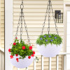 Hanging Flower Pot | Hanging Flower Pot for Living Room | Hanging Pot for Home-Lawns & Gardening | Flower Planter for Balcony | Plain Euro | 7 Inch | White