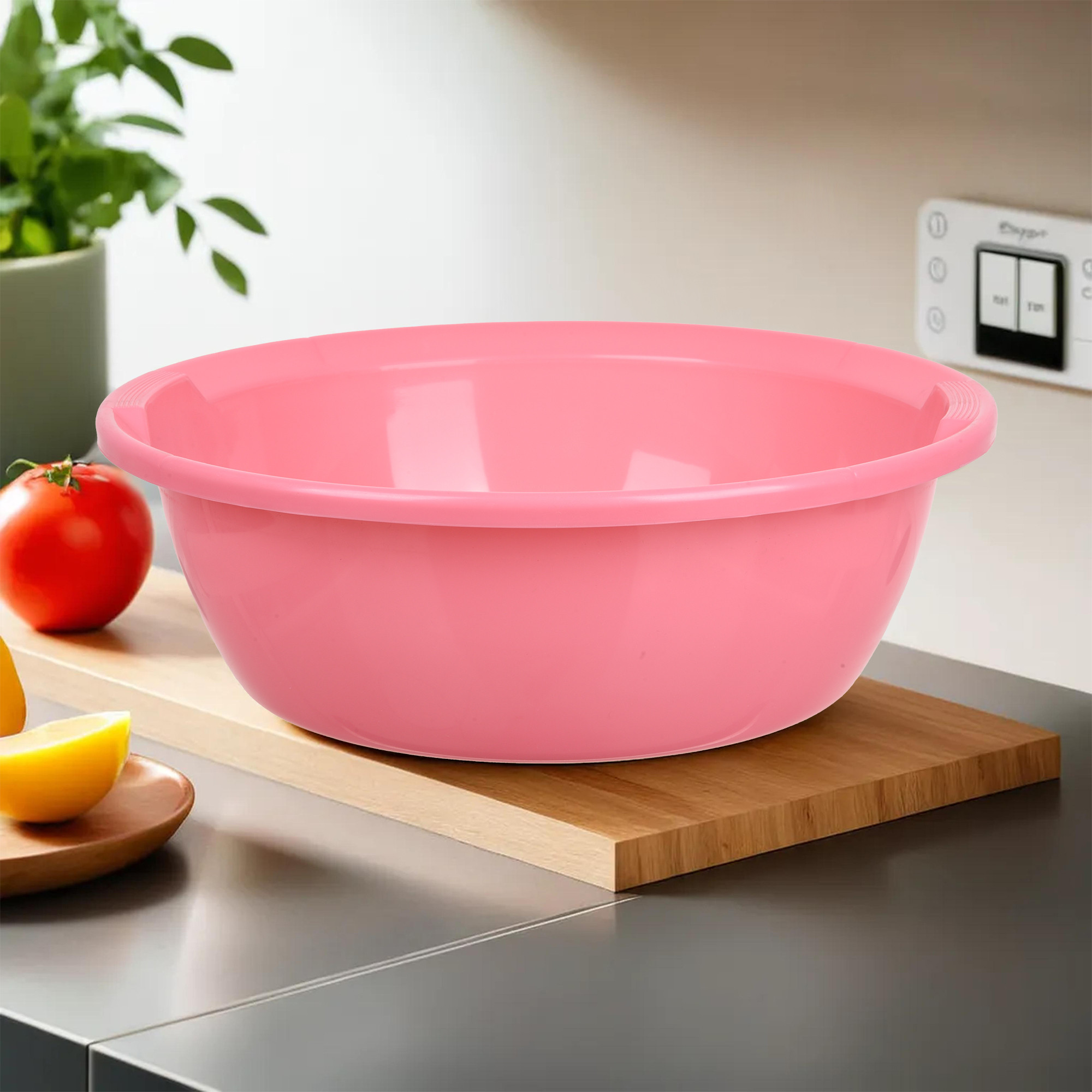 Kuber Industries Pack of 2 Kitchen Basket  Stationery Organizer Tub  Multipurpose Storage Organizer  Office Supplies Organizer for Pen-Pencil-Staplers-Clips  Desktop Organizer  12 LTR  Pink