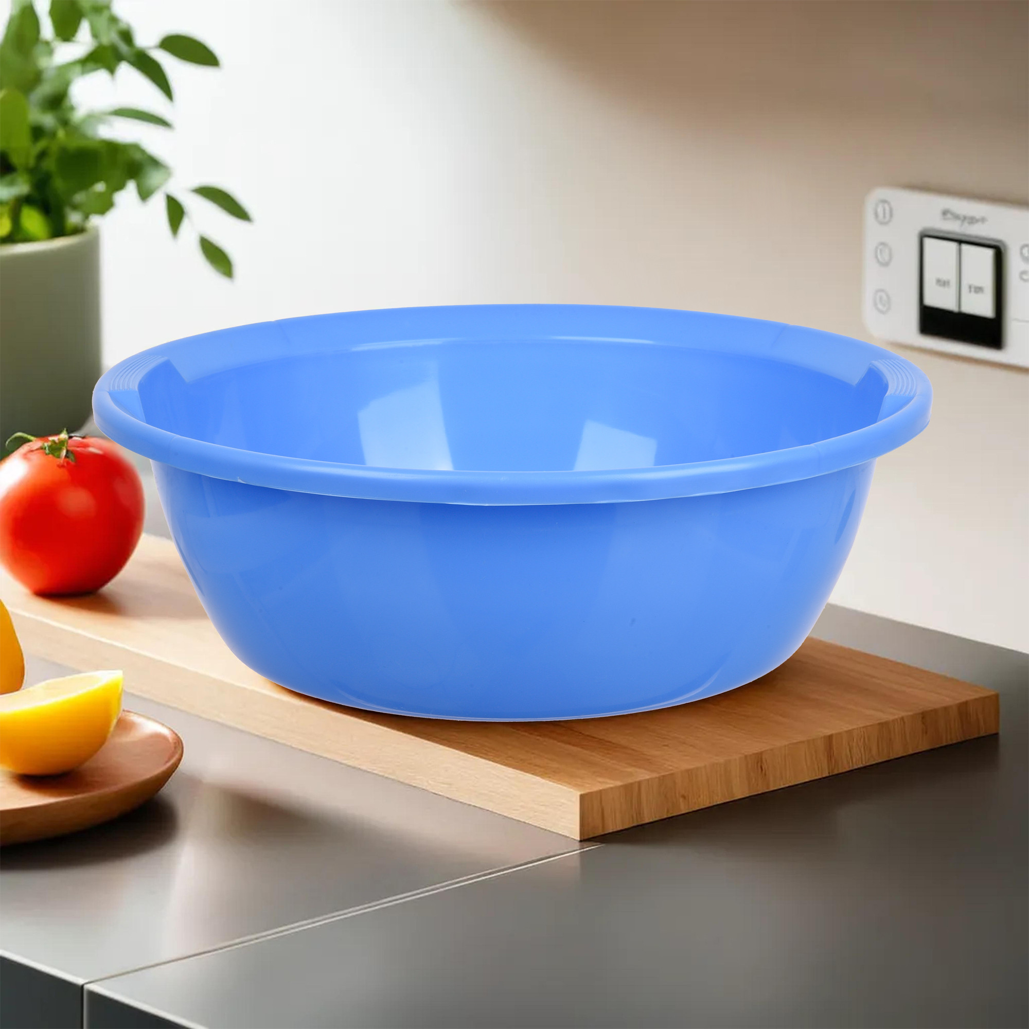 Kuber Industries Pack of 2 Kitchen Basket  Stationery Organizer Tub  Multipurpose Storage Organizer  Office Supplies Organizer for Pen-Pencil-Staplers-Clips  Desktop Organizer  12 LTR  Blue