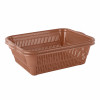 Multipurpose Plastic Storage Baskets for Organizing Home &amp; Office | Clothes, Makeup &amp; Stationery Storage Box/Tray- Ideal for Kitchen, Bathroom and Room | Plain Brown