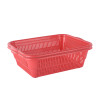 Multipurpose Plastic Storage Baskets for Organizing Home &amp; Office | Clothes, Makeup &amp; Stationery Storage Box/Tray- Ideal for Kitchen, Bathroom and Room | Plain Red