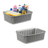 Multi-Purpose Plastic Basket for Storage M15 | Spacious Stationary &amp; Jewellery Holder | Home Organizers for Kitchen, Bedroom &amp; Dining Table | Light Grey