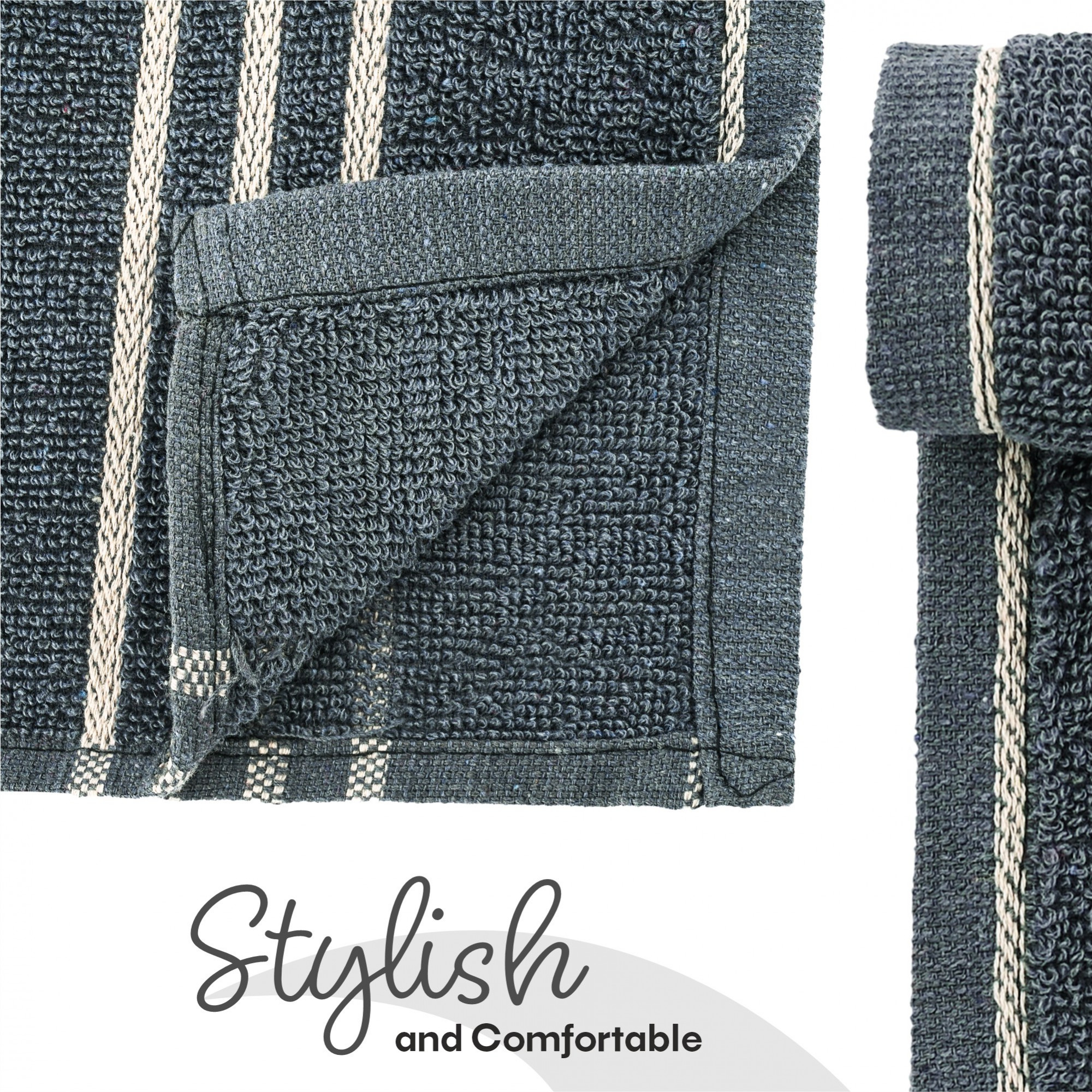 Kuber Industries Pack of 2 Soft Cotton Face Towels For Men  WomenLadies  Easily Washable  Pocket Towels  Workout Gym Napkins For Men - Dark Grey