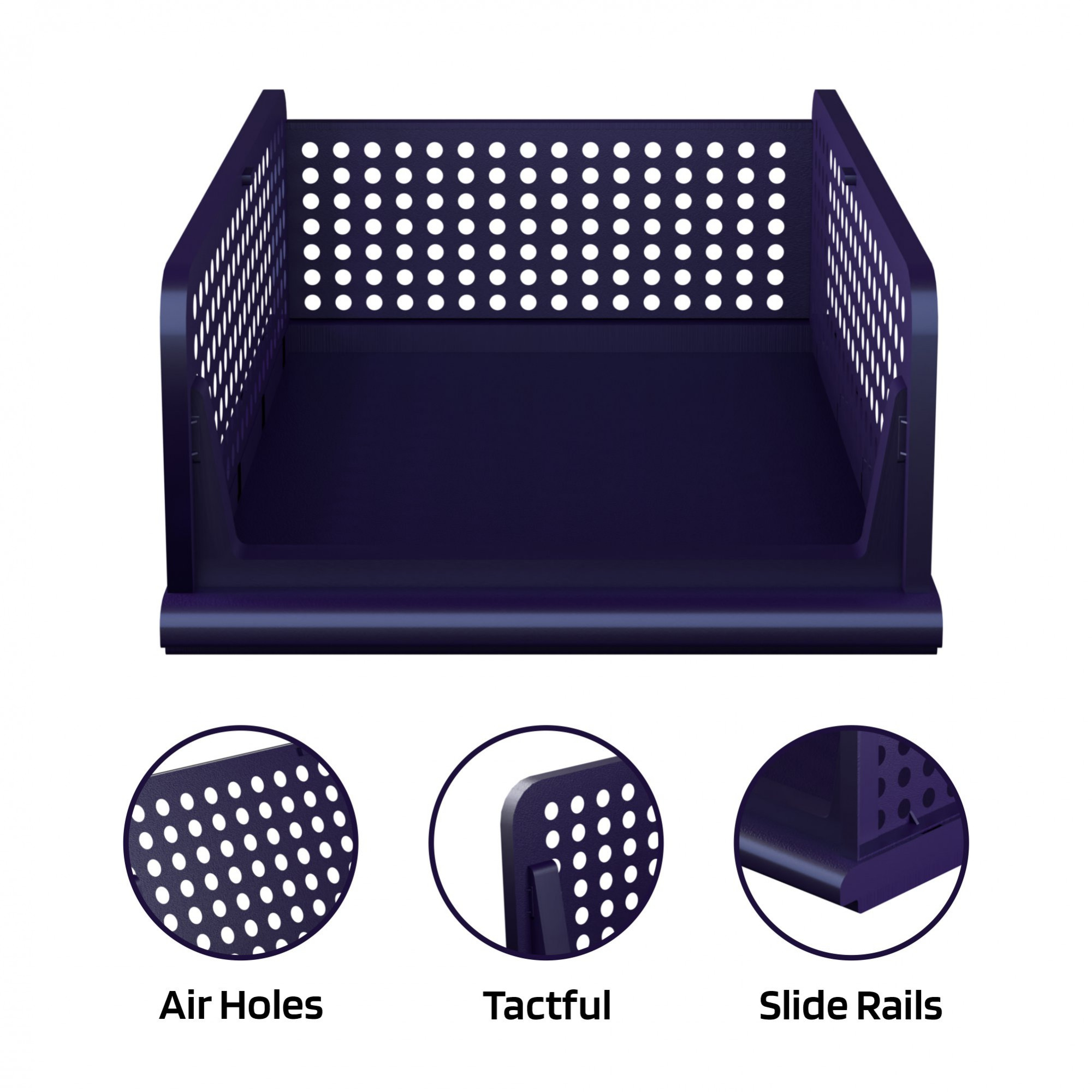 Kuber Industries Pack of 2 Storage Organizer  Wardrobe Organizer For Clothes  Cupboard Organizer  Closet Storage Basket  Foldable Shirt Stacker Box  Cloth Box for Almirah  Large  Blue