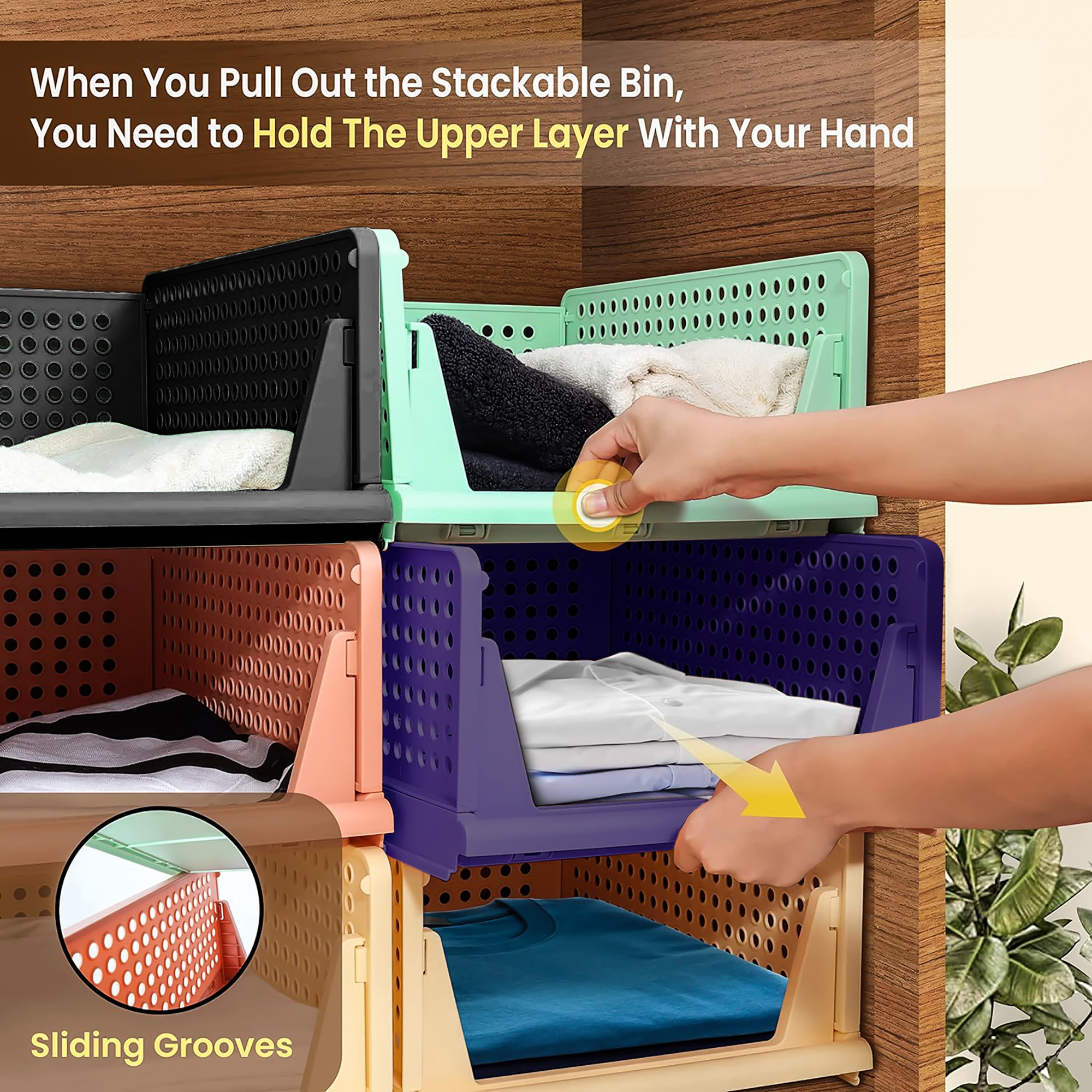 Kuber Industries Pack of 2 Storage Organizer  Wardrobe Organizer For Clothes  Cupboard Organizer  Closet Storage Basket  Foldable Shirt Stacker Box  Cloth Box for Almirah  Large  Blue