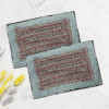 Water Absorbing Bathroom Mat | Anti-Slip Door Foot Mats for Home Decor &amp; Kitchen Floor Perdan | Furry Design - Sky Blue
