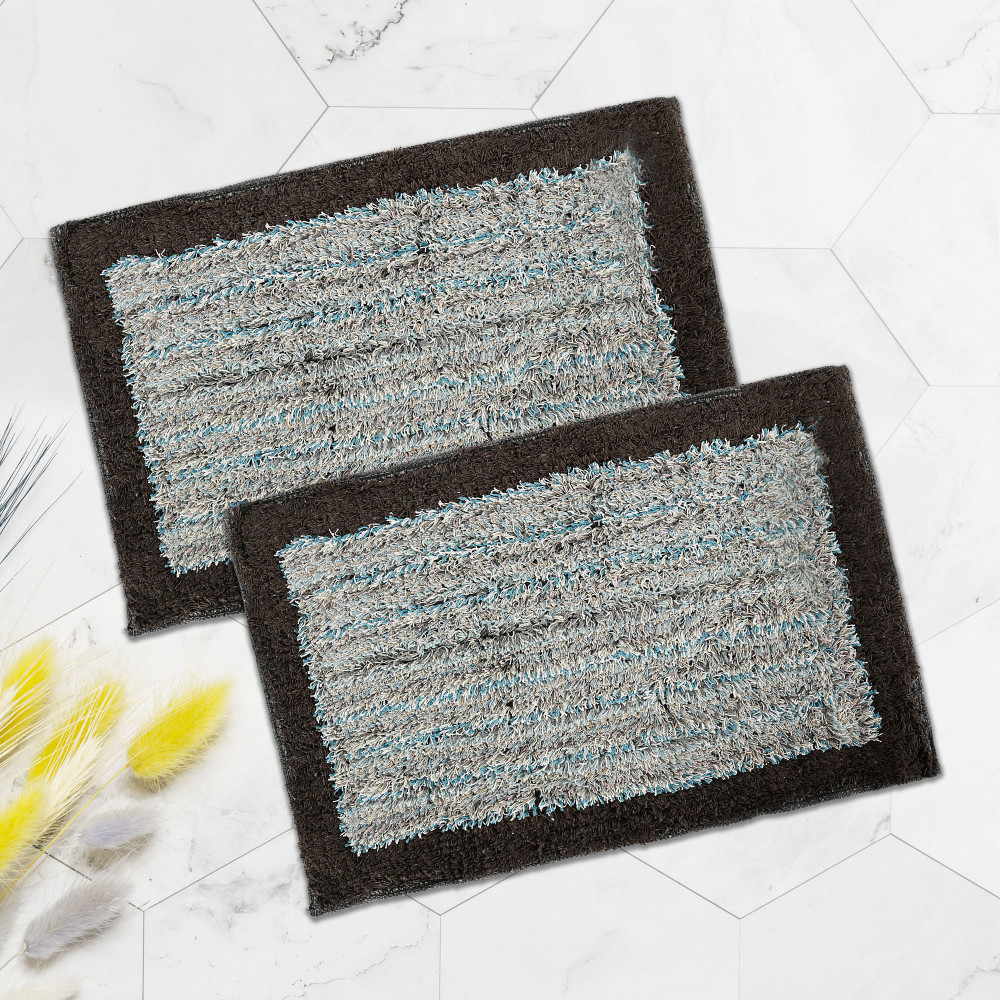 Image of Kuber Industries  Water Absorbing Bathroom Mat | Anti-Slip Door Foot Mats for Home Decor & Kitchen Floor Perdan | Furry Design - Brown