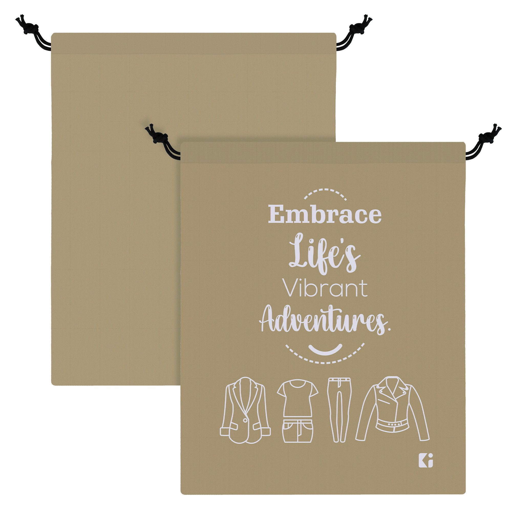 Kuber Industries Pack of 3 Cloth Storage Bag | Storage Organizer | Carrying Bag | Garments Cover for Laundry | Storage Organizer for Clothing-Travel | Medium | Brown-Sky & Royal Blue