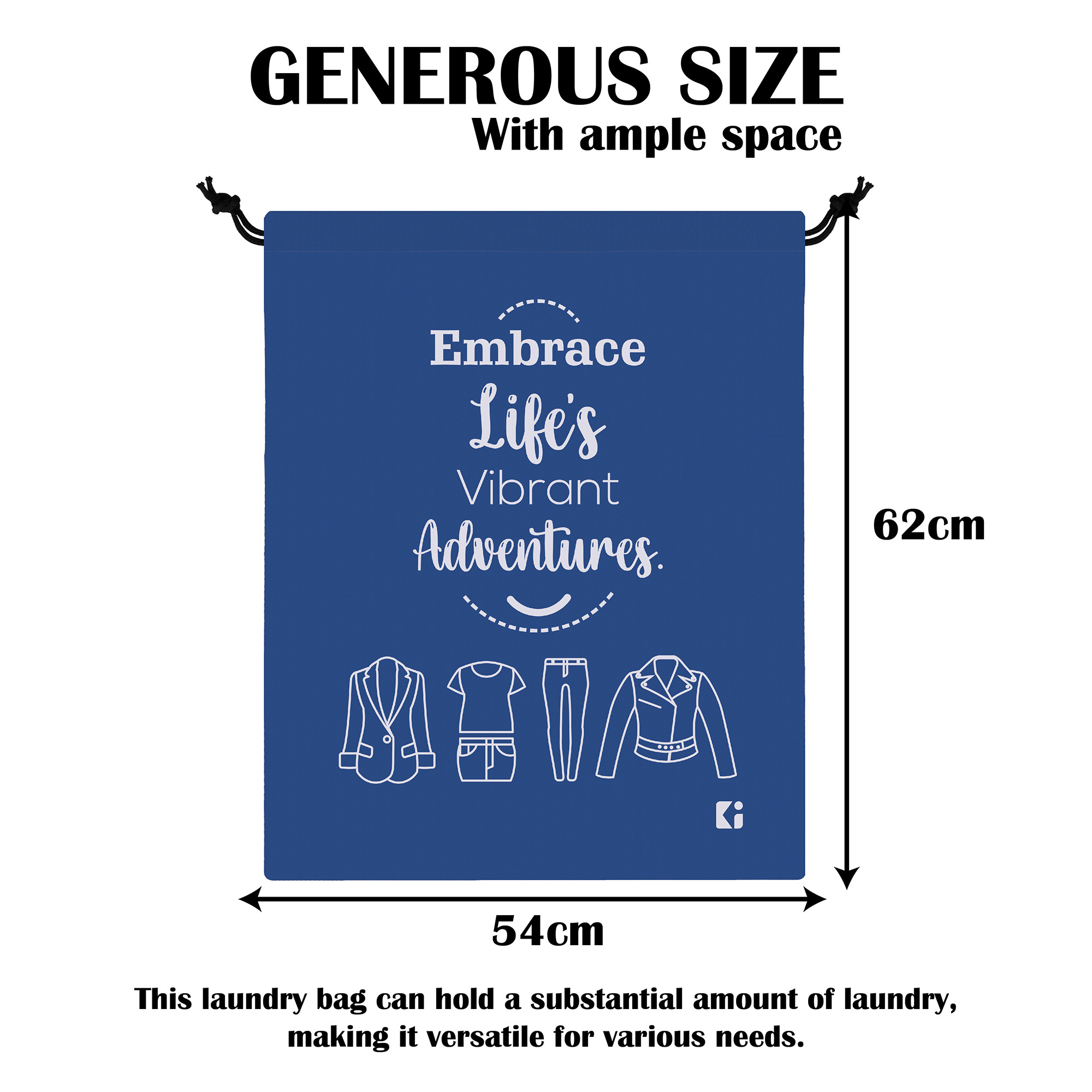 Kuber Industries Pack of 3 Cloth Storage Bag | Storage Organizer | Travel Cloth Carrying Bag | Garments Cover for Laundry | Storage Organizer for Clothing-Travel | Medium | Sky & Royal Blue