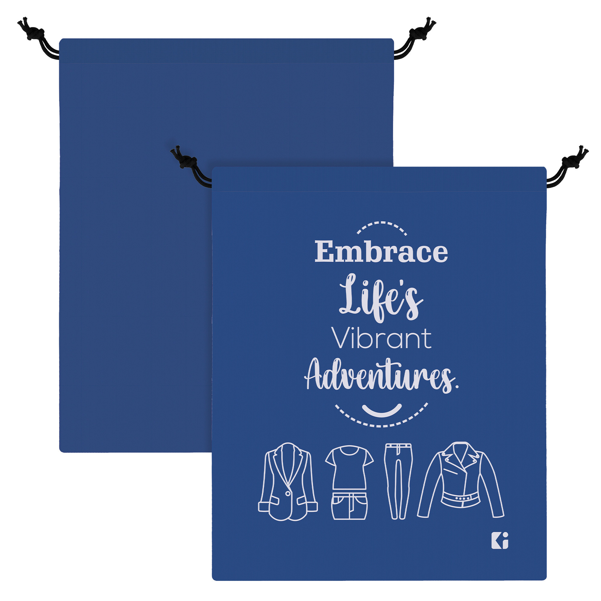 Kuber Industries Pack of 3 Cloth Storage Bag | Storage Organizer | Travel Cloth Carrying Bag | Garments Cover for Laundry | Storage Organizer for Clothing-Travel | Medium | Sky & Royal Blue