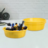 Desk Organizer | Stationery Organizer Tub | Multipurpose Storage Organizer | Office Supplies Organizer for Pen-Pencil-Staplers-Clips | Desktop Organizer | 6 LTR | Yellow