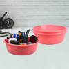 Desk Organizer | Stationery Organizer Tub | Multipurpose Storage Organizer | Office Supplies Organizer for Pen-Pencil-Staplers-Clips | Desktop Organizer | 6 LTR | Pink